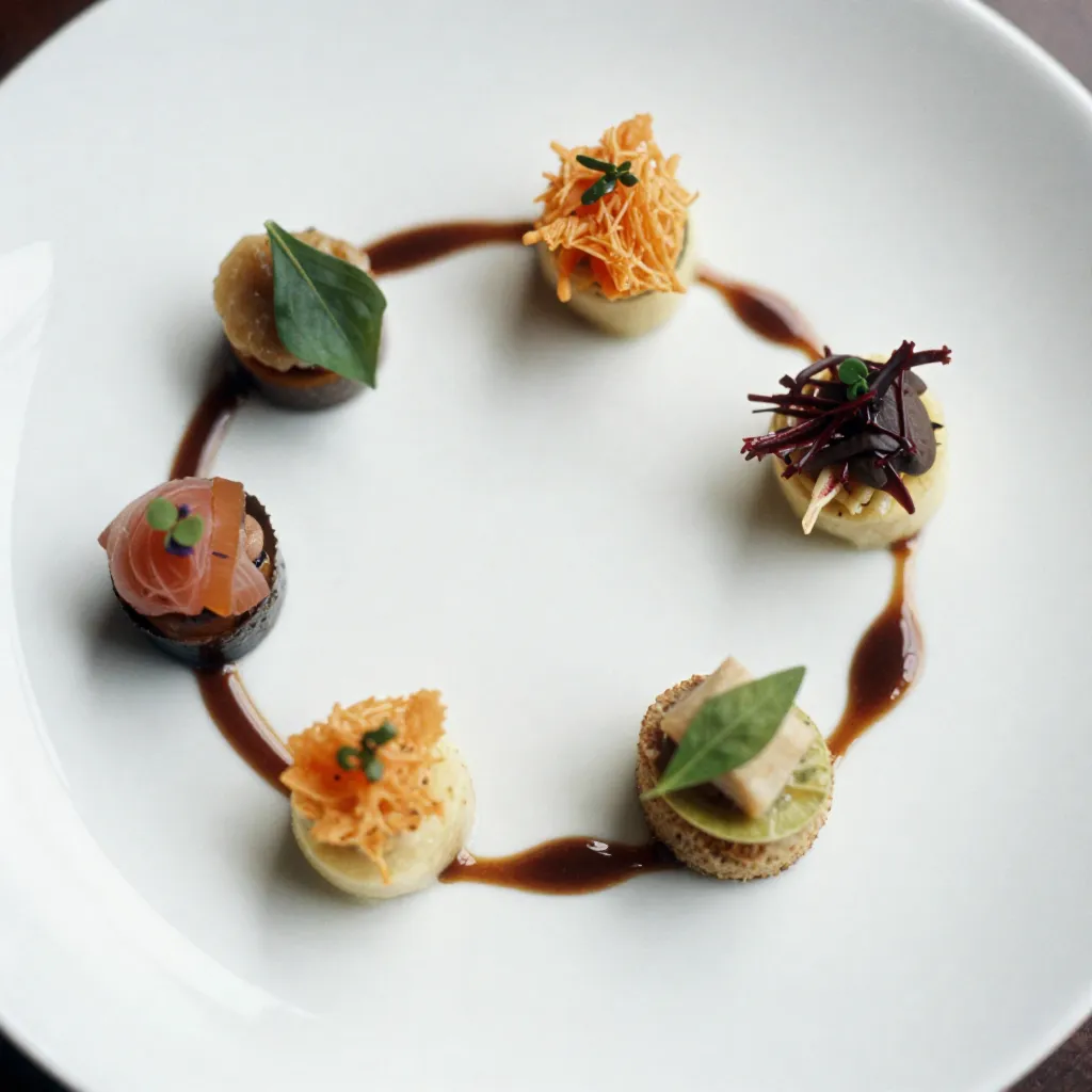 Geometric food styling arrangement